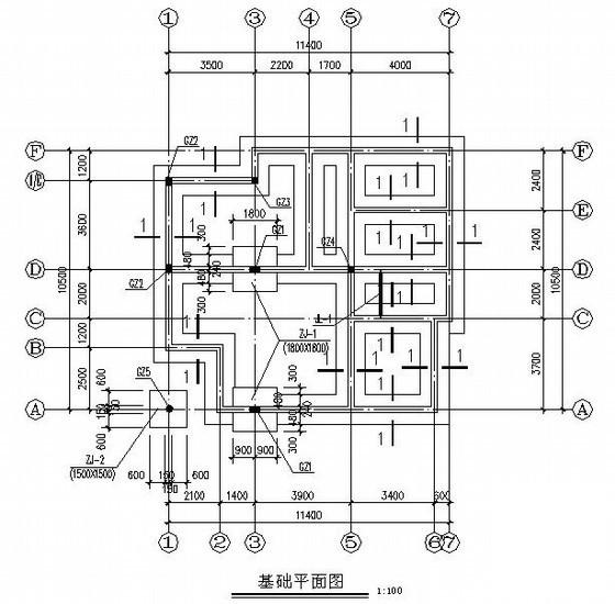 3层砌体结构住宅楼建筑结构CAD施工图纸（坡屋面农村住宅楼） - 3