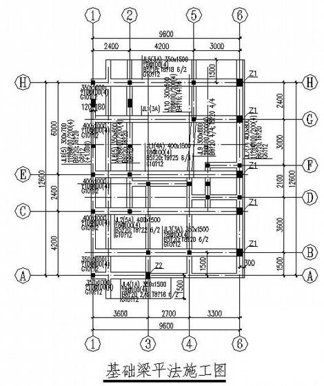 砖混结构住宅楼结构CAD施工图纸（6层悬挑基础） - 2