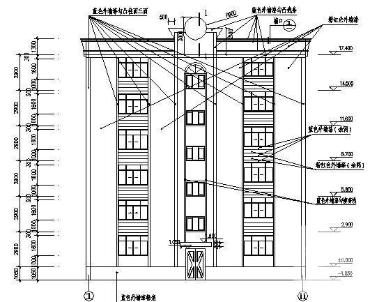 8度抗震砖混结构住宅楼结构CAD施工图纸（条形基础） - 1