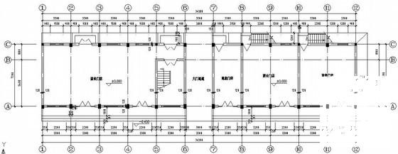 7度抗震2层砖混结构饭店结构施工图纸（建筑施工CAD图纸） - 2