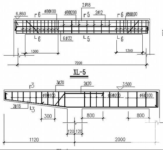 7度抗震2层砖混结构饭店结构施工图纸（建筑施工CAD图纸） - 4