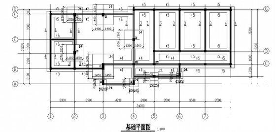 3层坡屋面砖混结构办公楼结构CAD施工图纸 - 3