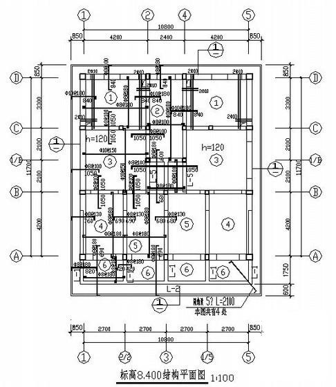 砖混结构住宅楼结构CAD施工图纸（3层条形基础） - 1