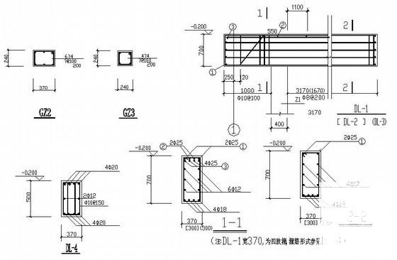 砖混结构住宅楼结构CAD施工图纸（3层条形基础） - 3