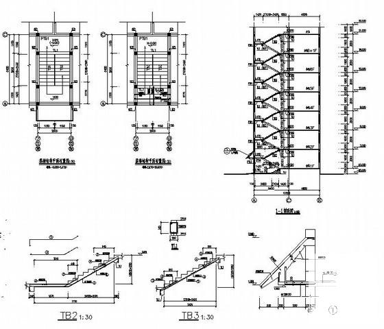 砌体结构住宅楼结构CAD施工图纸（6层桩基础） - 4