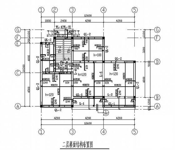 砖混结构别墅结构CAD施工图纸（2层条形基础） - 1