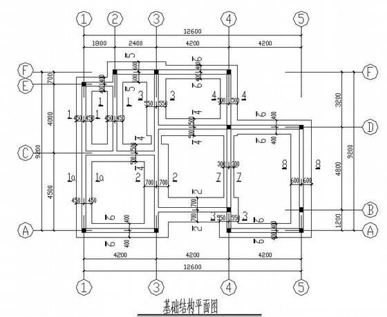 砖混结构别墅结构CAD施工图纸（2层条形基础） - 2