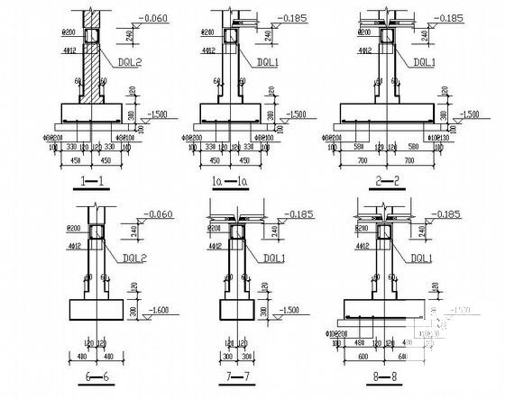 砖混结构别墅结构CAD施工图纸（2层条形基础） - 3
