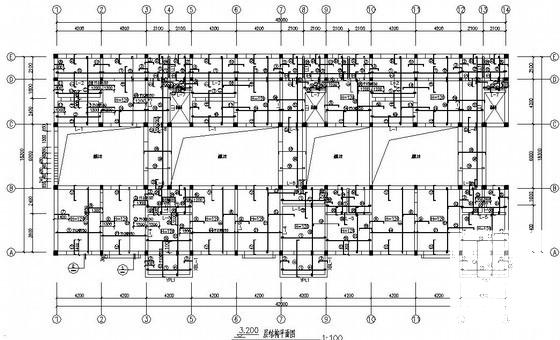 砌体结构私人别墅结构CAD施工图纸（3层混凝土井桩基础） - 1