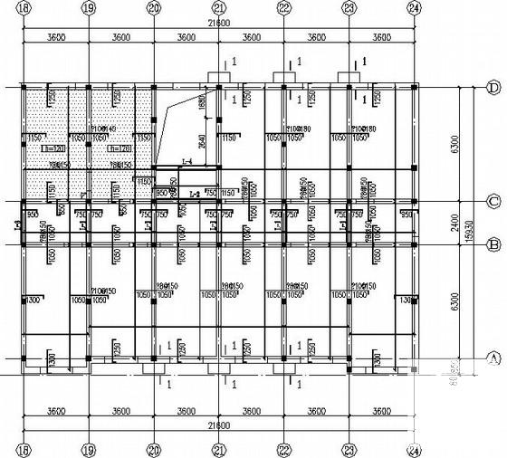 4层砖混宿舍结构CAD施工图纸(条形基础现浇板) - 2