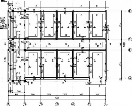 4层砖混宿舍结构CAD施工图纸(条形基础现浇板) - 3