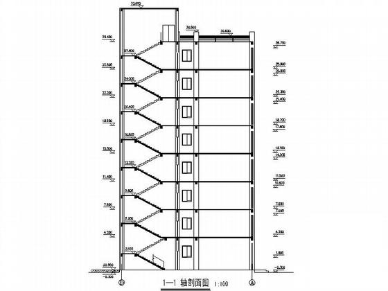 8层综合办公楼建筑方案设计CAD图纸 - 2