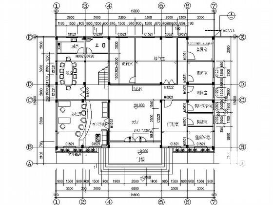 3层派出所办公楼建筑设计CAD施工图纸（毕业设计方案） - 3