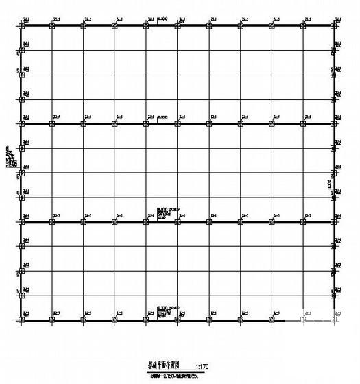 钢结构厂房结构CAD施工图纸（单层桩基础）(平面布置图) - 2