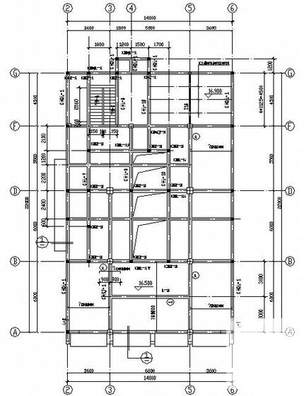 4层砖混改造为内框结构CAD施工图纸(松木桩) - 1