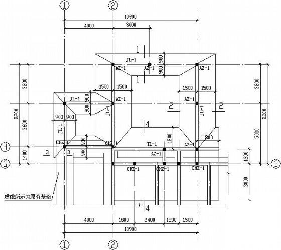 4层砖混改造为内框结构CAD施工图纸(松木桩) - 3