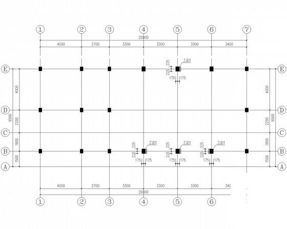 框架食堂加层改造加固结构CAD施工图纸 - 4