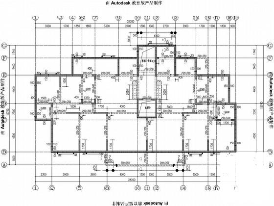 12层剪力墙结构住宅楼结构CAD施工图纸 - 1