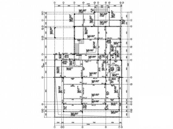两层框架结构住宅楼结构CAD施工图纸（7度抗震）(梁平法配筋图) - 4