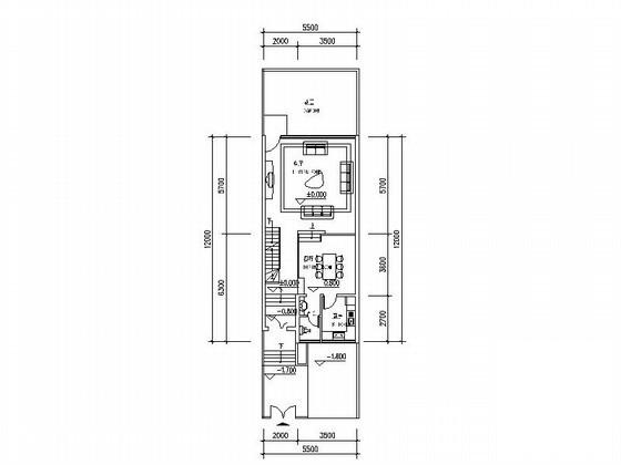 两套3层坡地联排别墅户型CAD图纸（半地下室）(平面图) - 1
