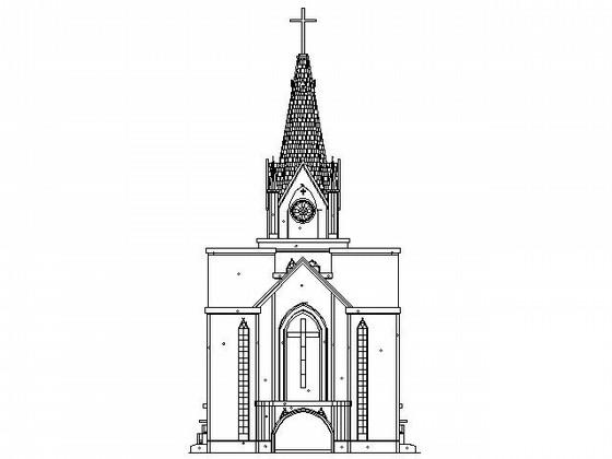 大型基督教堂建筑扩初图纸(平面图) - 1