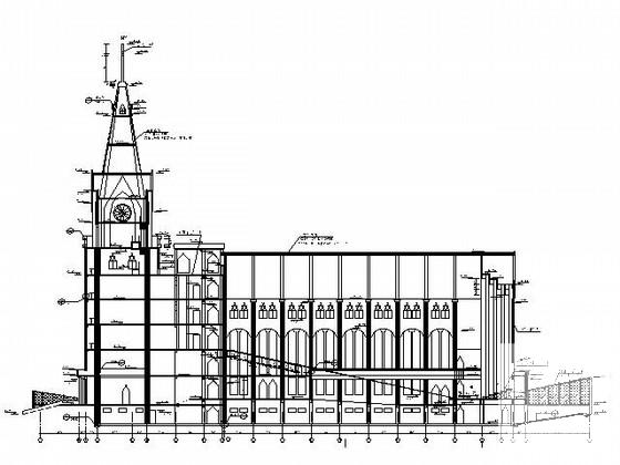 大型基督教堂建筑扩初图纸(平面图) - 2