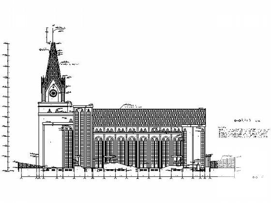 大型基督教堂建筑扩初图纸(平面图) - 4