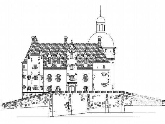 3层古城堡建筑CAD施工图纸 - 1