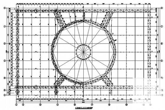 钢框架办公大楼结构CAD施工图纸（桩基础8度抗震） - 2