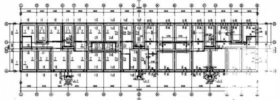 6层条形基础砖混住宅楼结构CAD施工图纸 - 1