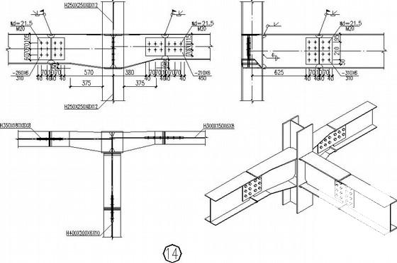 7度区多层钢框架库房结构CAD施工图纸（独立基础） - 4