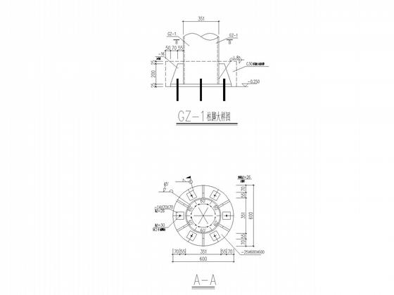 公园茶社钢框架结构CAD施工图纸(异形结构)(檩条安装) - 4