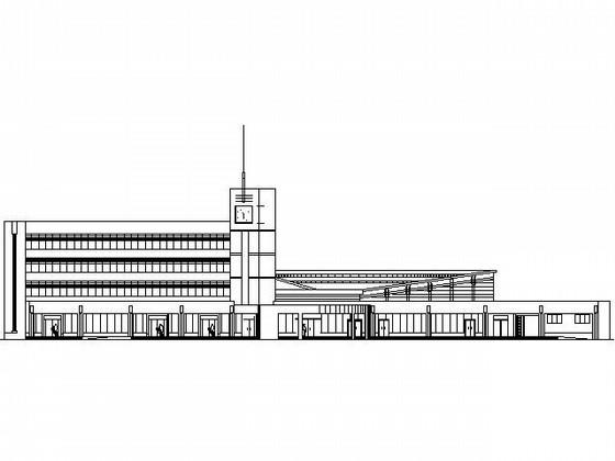城市4层汽车客运站建筑方案设计图纸(办公室) - 1