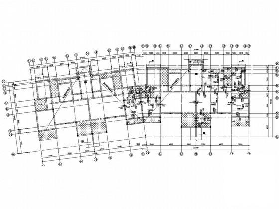 6层砌体结构住宅楼结构CAD施工图纸(平面布置图) - 2