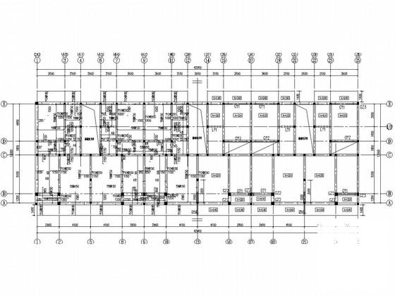 筏形基础6层砌体结构住宅楼结构CAD施工图纸 - 1
