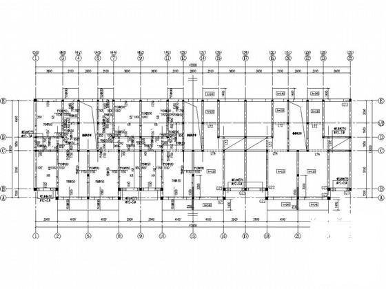 筏形基础6层砌体结构住宅楼结构CAD施工图纸 - 2