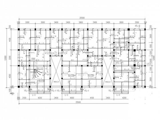地下1层储藏室，地上6层砖混住宅楼结构CAD施工图纸 - 1