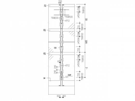 砌体结构、条形基础三栋公租房结构CAD施工图纸(平面布置图) - 5