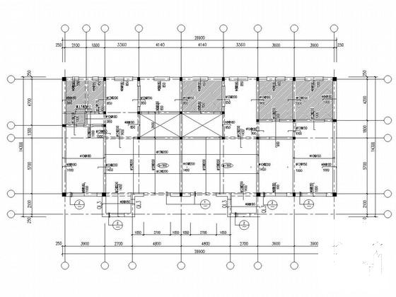 两层砌体结构私人住宅楼结构CAD施工图纸（坡屋面1层） - 2