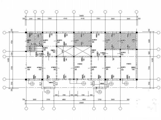 两层砌体结构私人住宅楼结构CAD施工图纸（坡屋面1层） - 4