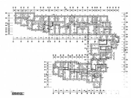 6层砖混结构住宅楼结构CAD施工图纸（平法表示） - 1