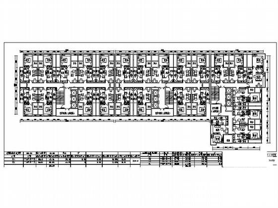 高层住宅楼一梯九户酒店式公寓标准层平面图纸（55、66平方米、小户型） - 1