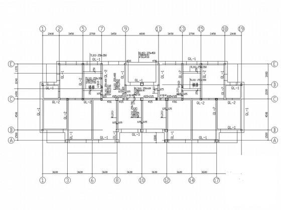 4层砌体结构住宅楼结构CAD施工图纸（条形基础） - 1