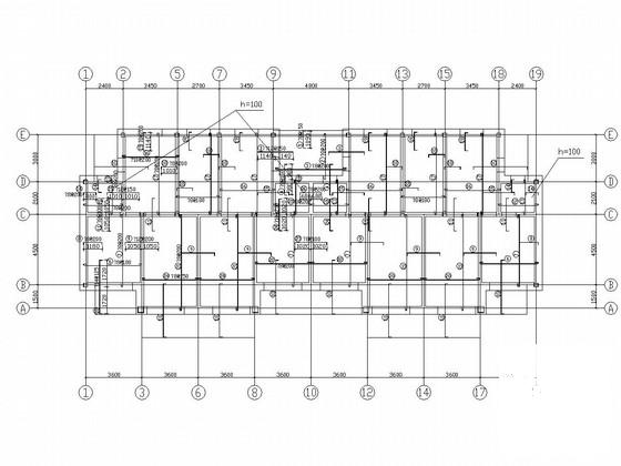 4层砌体结构住宅楼结构CAD施工图纸（条形基础） - 2