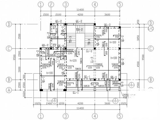 两层砌体结构别墅结构CAD施工图纸(6度抗震含建施) - 3