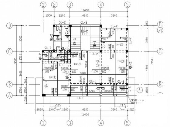 两层砌体结构别墅结构CAD施工图纸(6度抗震含建施) - 3