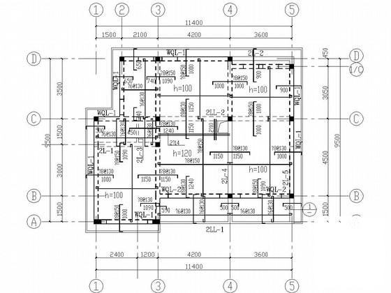 两层砌体结构别墅结构CAD施工图纸(6度抗震含建施) - 4