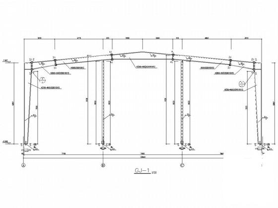 无吊车门式钢架厂房结构CAD施工图纸（独立基础） - 4