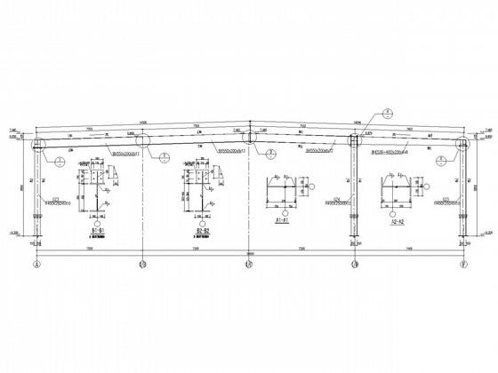 4S汽车营销店改扩建结构CAD施工图纸（6度抗震）(平面布置图) - 1