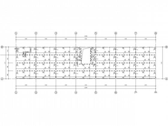 2层独立基础钢框架办公楼结构CAD施工图纸(平面布置图) - 4
